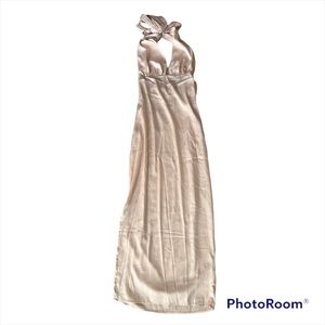 SHEIN Women's Haltered Satin Dress with Slit